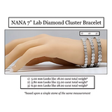 Gold tennis bracelet for women with lab created diamonds.
