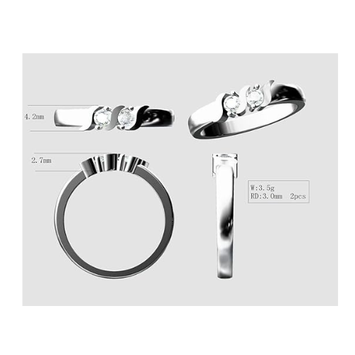 Central Diamond Center S-Bar Couples 2 Stone Ring w/ Simulated Birthstones, Sterling Silver, 10K, or 14K Gold