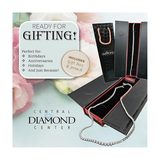 Central Diamond Center Sterling Silver & Graduated CZ 3 or 4 prongs Tennis Necklace, 18", White, Yellow or Rose Gold Plated
