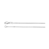 Central Diamond Center Sterling Silver Box Chain, Made in Italy, White, Yellow, or Rose Gold Plated