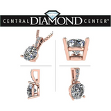 Pure Brilliance Zirconia round solitaire on display.