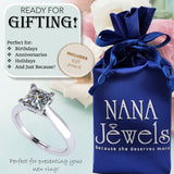 NANA Jewels 1 to4ct Simulated Diamond Engagement ring Princess Solitaire Lucita Cz & Silver
