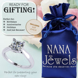 NANA Jewels 1to4ct Simulated Diamond Engagement ring Cushion Solitaire Lucita Cz & Silver