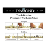 Simulated Diamond Tennis Bracelet, Pure Brilliance Zirconia, Sterling Silver 5.0ct, 7.50ct, 10ct, 17.50ct, 22ct