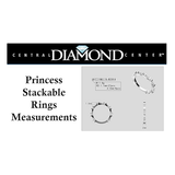 Central Diamond Center Sterling Silver Stackable Birthstone Ring Band w/Princess Cut Simulated Birthstones, Gold Plated