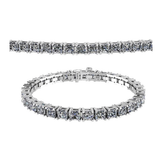 Nana Jewels Pure Brilliance Zirconia Asscher Cut Tennis Bracelet, 7" Or 8" In Gold Plated Sterling Silver, 13.00Ctw-53.00Ctw