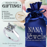 NANA Jewels 1 to4ct Simulated Diamond Engagement ring Princess Solitaire Lucita Cz & Silver