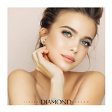 Round Halo Birthstone Stud Earrings 6.5mm Sterling Silver Pure Brilliance Zirconia & Simulated Gemstones