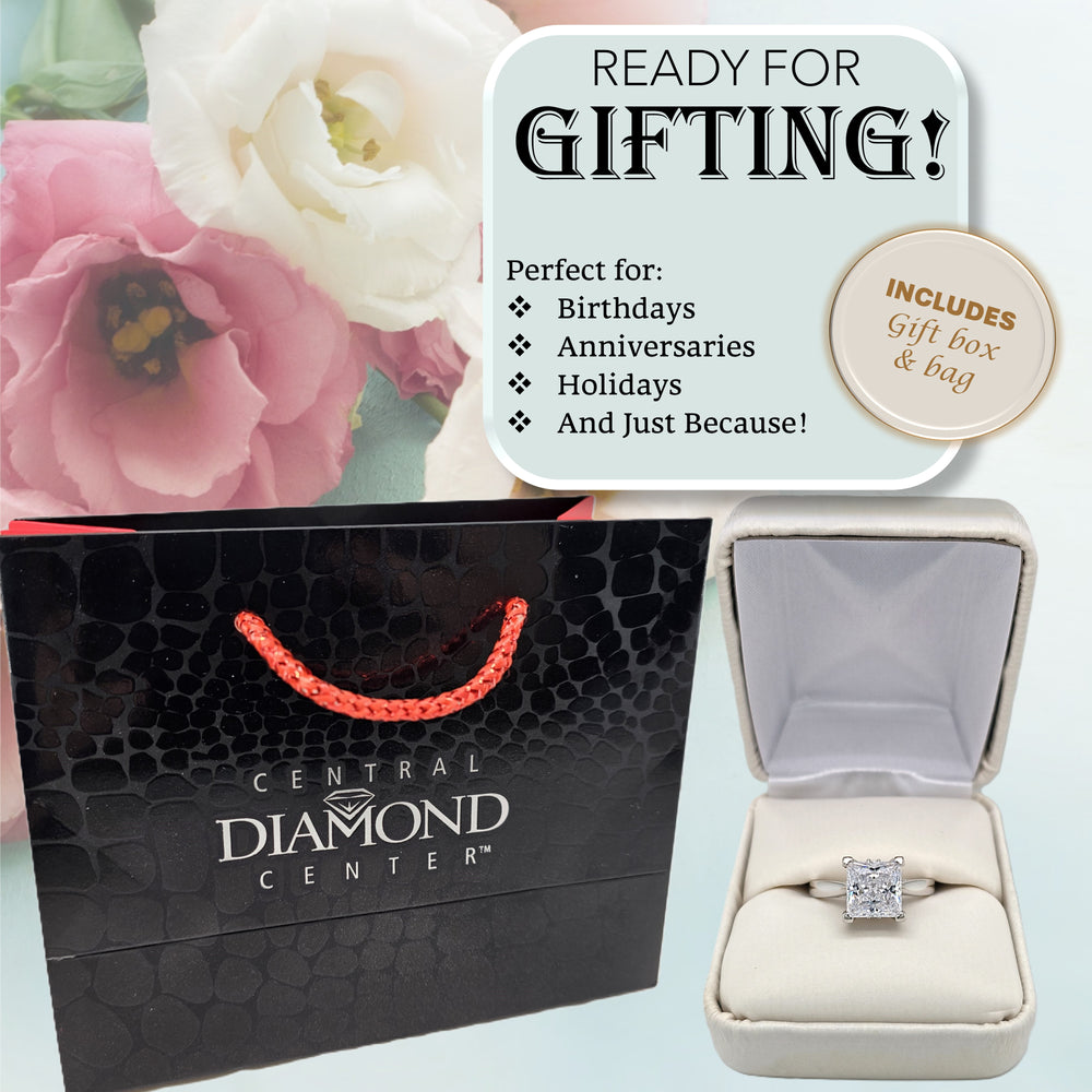 NANA Jewels 1.00-4.00ct Lucita Cushion & Princess Cut Solitaire Wedding Engagement Ring Series, 10K Gold w/Cubic Zirconia Simulated Diamond(B)