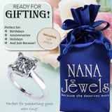 NANA Jewels 1 to4ct Simulated Diamond Engagement ring Princess Solitaire Lucita Cz & Silver