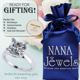 NANA Jewels 1to4ct Simulated Diamond Engagement ring Cushion Solitaire Lucita Cz & Silver