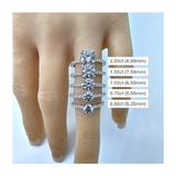 CVD Lab Grown Diamond Engagement Ring - 10K Solid Gold, Round Cut Solitaire, 0.50ct-2.00ct, G-H/VS-SI Clarity