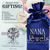 NANA Jewels 2.00ct-3.00ct Simulated Diamond Zirconia Engagement Ring Round Cut Heart & Soul Solitaire Sterling Silver