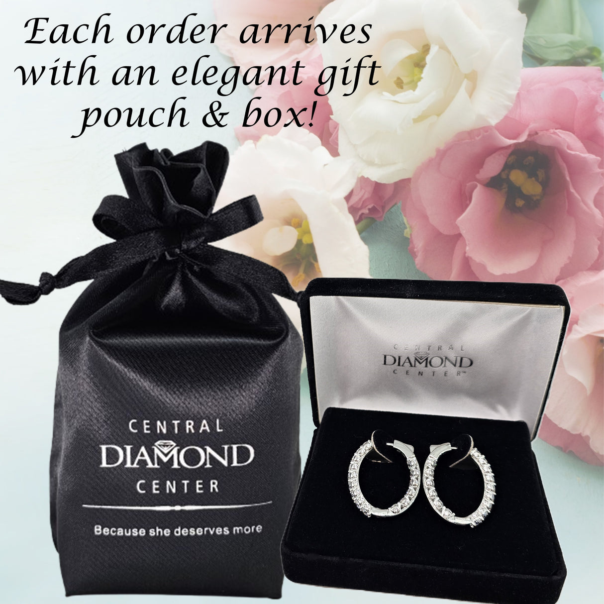 Simulated diamond hoops with Pure Brilliance Zirconia.