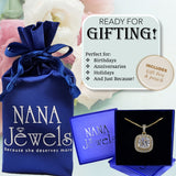 NANA Jewels Cushion Cut Halo CZ Simulated Diamond Solitaire Necklace Sterling Silver 8mm Zirconia Center Gemstone