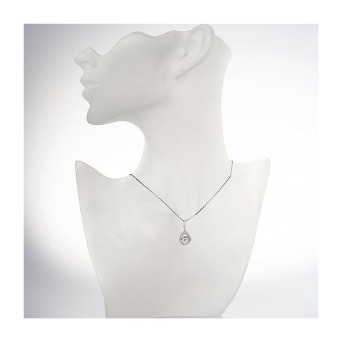 Square Halo Dancing Gemstone Matching Earrings & Necklace 925 Sterling Silver & Pure Brilliance Zirconia