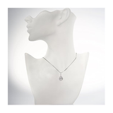 Square Halo Dancing Gemstone Matching Earrings & Necklace 925 Sterling Silver & Pure Brilliance Zirconia