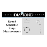 Central Diamond Center Sterling Silver Stackable Birthstone Ring Band w/ Round Cut Simulated Birthstones, Gold Plated