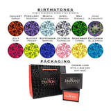 Central Diamond Center Shared Prong Mothers Birthstone Family Ring w/ 1 to 6 Simulated Gemstones in Sterling Silver, 10K or 14K Gold