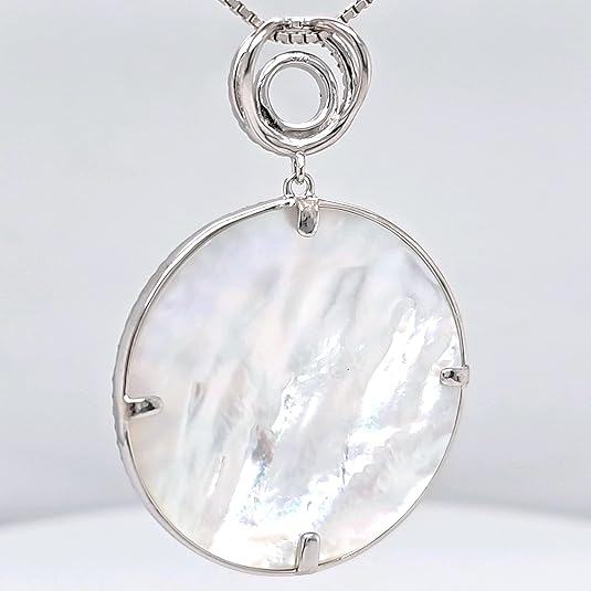 Central Diamond Center Sterling Silver Tree of Life Pendant Necklace or Earrings with CZ and Mother of Pearl – Gift for Women