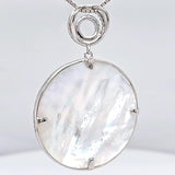 Central Diamond Center Sterling Silver Tree of Life Pendant Necklace or Earrings with CZ and Mother of Pearl – Gift for Women