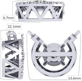 Central Diamond Center Horseshoe Dancing Gemstone Necklace, Sterling Silver w/Pure Brilliance Zirconia