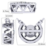 Sterling Silver Pure Brilliance CZ horseshoe pendant.