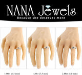 NANA Jewels Lucita Round Cut Solitaire Wedding Engagement Ring Series in 14K Gold w/Pure Brilliance Zirconia Simulated Diamond