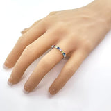 Central Diamond Center U'r Family Ring w/ 1 to 9 Simulated Birthstones in Sterling Silver, 10k, 14K Gold, Mothers Rings