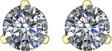 Lucita Simulated Birthstone Stud Earrings with Solid 14K Gold Posts & Sterling Silver Basket