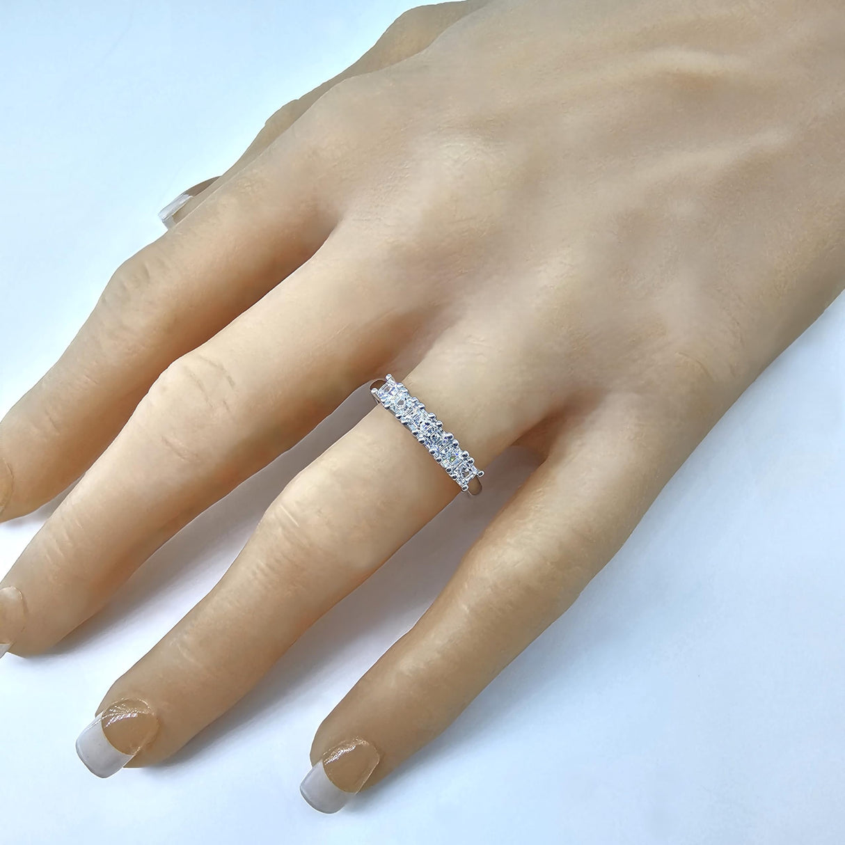Central Diamond Center Asscher Cut Lucita Mothers Rings w/ 1 to 7 Simulated Birthstones in Sterling Silver, 10K or 14K Gold