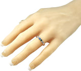 Central Diamond Center Shared Prong Couples 2 Stone Ring w/Simulated Birthstones in Sterling Silver, 10K or 14K Gold