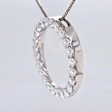 Central Diamond Center Sterling Silver Circle of Life Pendant Necklace – 5.00 Carat Cubic Zirconia (27 Stones, 3.50mm Each) – 925 Silver, 5g – Eternal Love Jewelry for Women