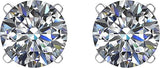Lucita Simulated Birthstone Stud Earrings with Solid 14K Gold Posts & Sterling Silver Basket