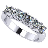 Central Diamond Center Asscher Cut Lucita Mothers Rings w/ 1 to 7 Simulated Birthstones in Sterling Silver, 10K or 14K Gold