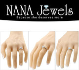 NANA Jewels Lucita Princess, Cushion Cut Solitaire Wedding Engagement Ring Series in 14K Gold w/Pure Brilliance Zirconia Simulated Diamond(B)