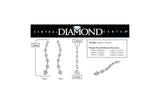 Earring Jacket for Stud Earrings in Solid 925 Sterling Silver made with Pure Brilliance Zirconia CZ