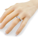 Nana Jewels Asscher Cut Cathedral Solitaire Engagement Ring 7Mm (2Ct) Pure Brilliance Zirconia - Sterling Silver, 10K Or 14K Gold