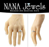 NANA Jewels Lucita Princess, Cushion Cut Solitaire Wedding Engagement Ring Series in 14K Gold w/Pure Brilliance Zirconia Simulated Diamond(B)