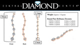 Earring Jacket for Stud Earrings in Solid 925 Sterling Silver made with Pure Brilliance Zirconia CZ