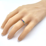 Central Diamond Center Lucita Mothers Rings w/ 1 to 6 Simulated Birthstones in Sterling Silver, 10K or 14K Gold