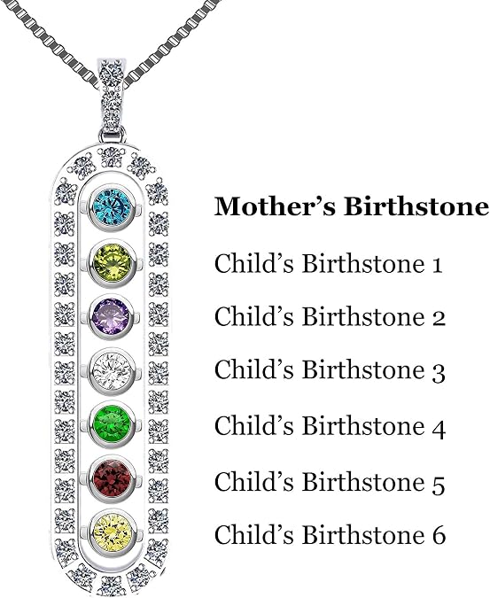Central Diamond Center As You Go Add a Birthstone Gold Plated Sterling Silver Mother's Necklace w/ 1-7 Birthstones