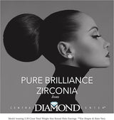 Round Halo Stud Earrings 0.85cttw-4.50cttw in Sterling Silver w/Pure Brilliance Zirconia, Hypoallergenic