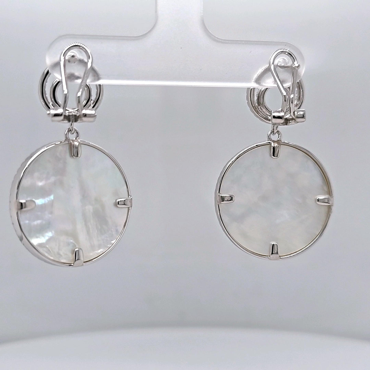 Central Diamond Center Sterling Silver Tree of Life Pendant Necklace or Earrings with CZ and Mother of Pearl – Gift for Women