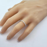NANA Jewels Wedding Band CZ Ring 3/8cttw Stackable Ring in Solid 10K Gold w/Pure Brilliance Zirconia, Fashion Ring