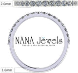 NANA Jewels Wedding Band CZ Ring 3/8cttw Stackable Ring in Solid 10K Gold w/Pure Brilliance Zirconia, Fashion Ring