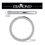 Central Diamond Center VOGUE Simulated diamond Solitaire Engagement Wedding Ring Solid Sterling Silver(A)