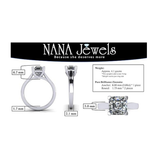 NANA Jewels 1.50 to 3.00ct Asscher Cut simulated Diamond Engagement Ring 10K-14K Gold Lucita