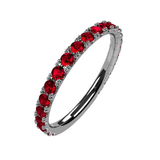 Central Diamond Center Sterling Silver Stackable Birthstone Ring Band w/ All Rounds Simulated Birthstones, Gold Plated