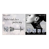 NANA Jewels Cushion Cut Simulated Diamond Stud Earrings 14K Solid Gold Post & Sterling Silver -0.60ctw-4.00ctw CZ